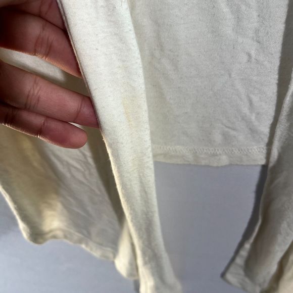 Zenana Outfitters White Thin Open Drape-Front Cardigan Long Sleeve Women Medium - Picture 5 of 9